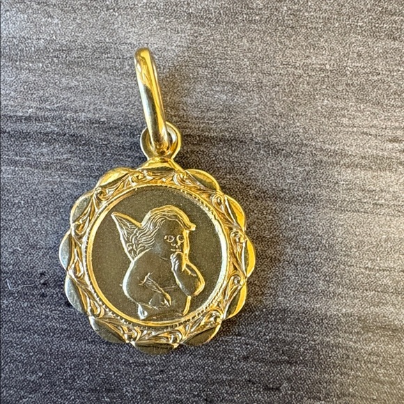 Jewelry - 14K YELLOW GOLD CHERUB "GUARDIAN ANGEL" PENDANT